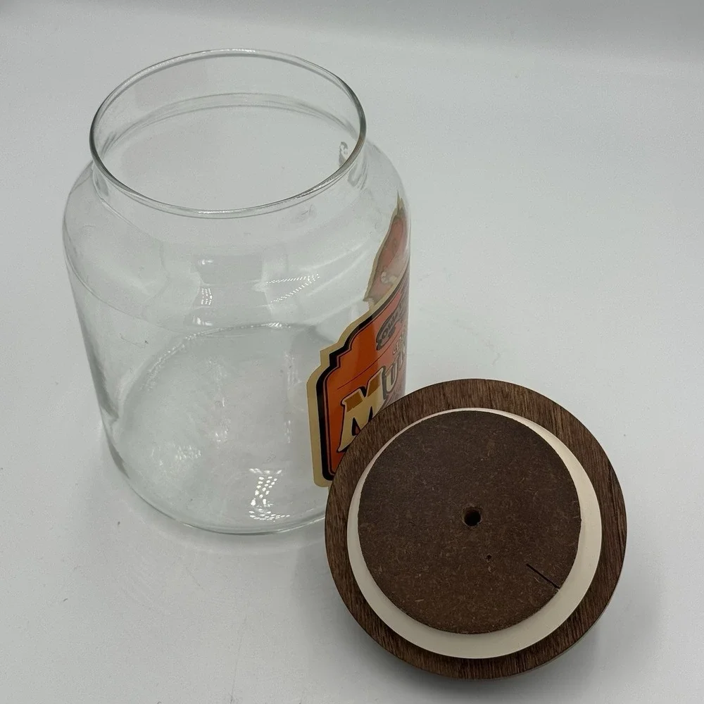 Olde Thompson Munchies Glass Canister w/Wood Lid